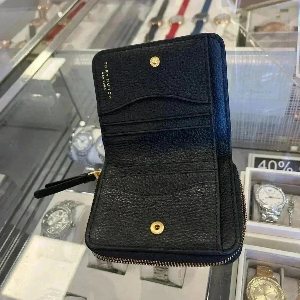 Tory Burch 146463 Thea Bifold Leather Wallet in Black ** GIFT PACKING** - Picture 7 of 13